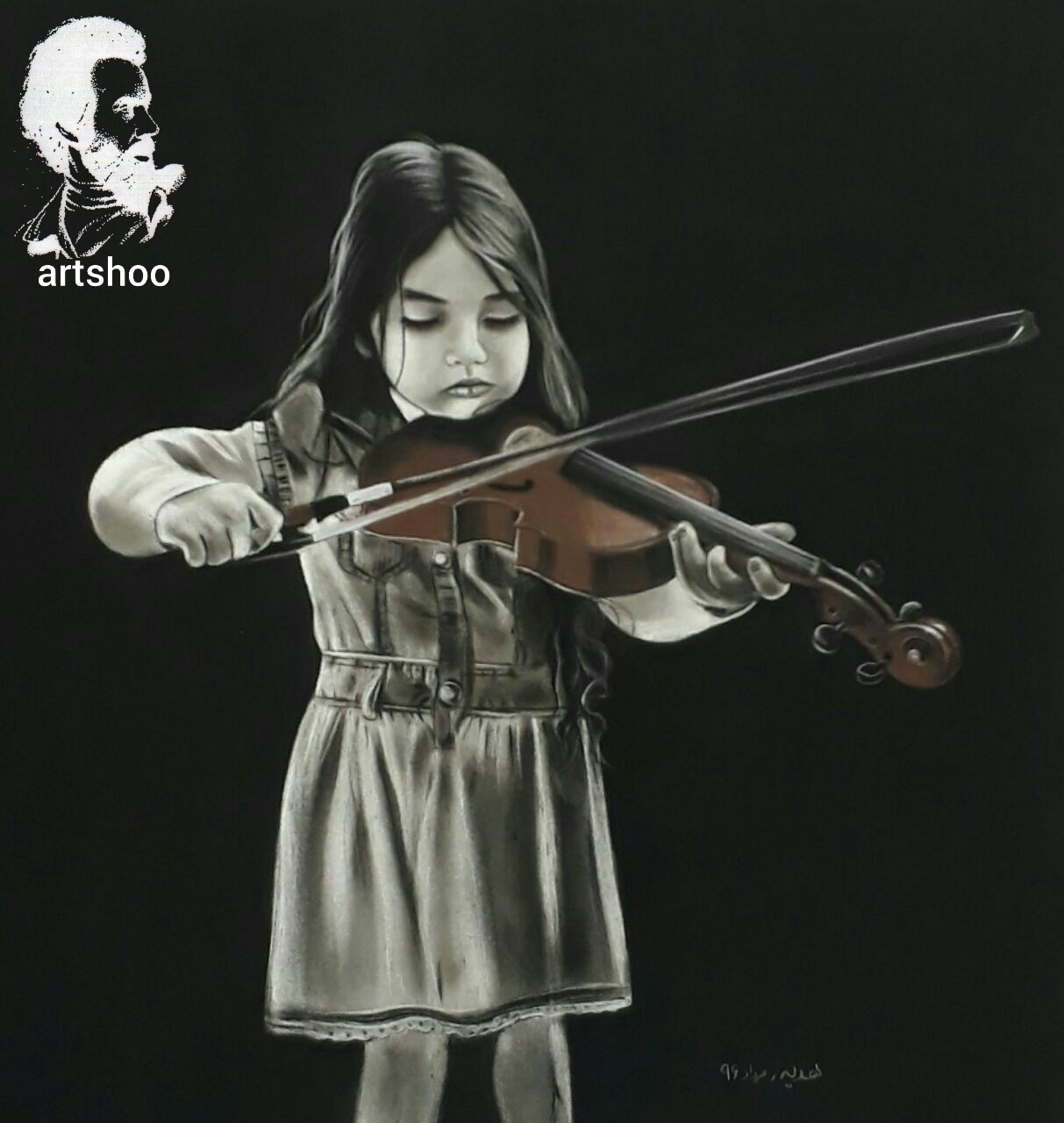 نقاشی سیاه قلم اورژینال